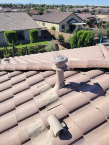 More bird control spikes for pigeons on the narrow ledges of a home installed by the Pigeonpros