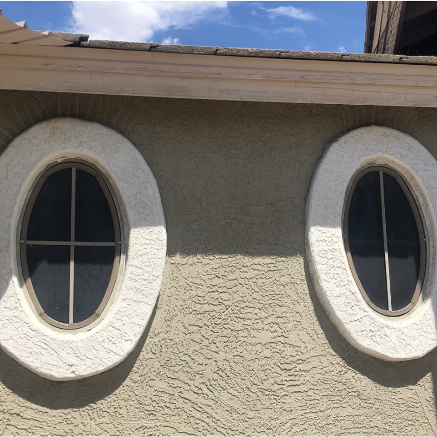 Spikes are often needed on stucco popouts.